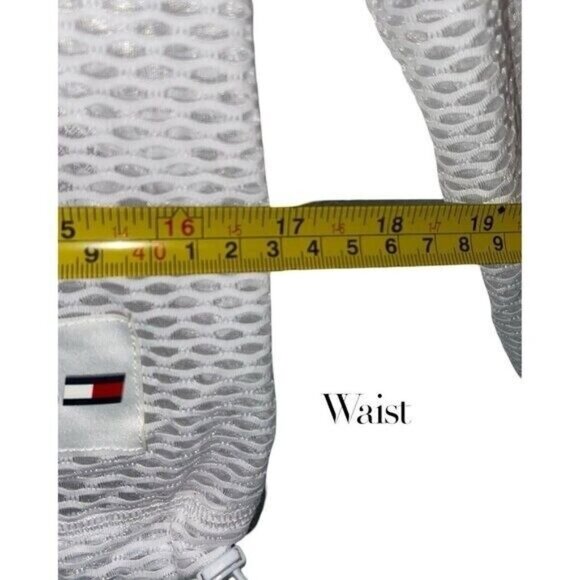 Tommy Hilfiger White Breathable Athletic Hoodie Top Size M - Picture 8 of 14